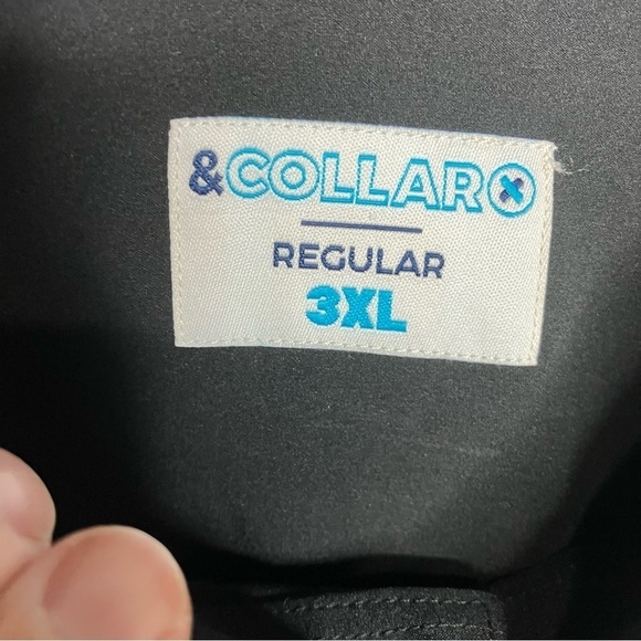 NWT & Collaro black button down shirt made from recycled material size 3X - Picture 2 of 9